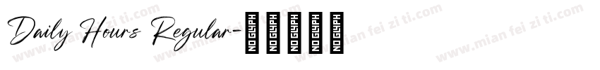 Daily Hours Regular字体转换